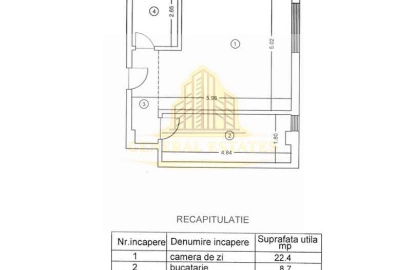 Vânzare apartament cu o cameră - 35 m.p în Păcurari - Iasi - Poză 8