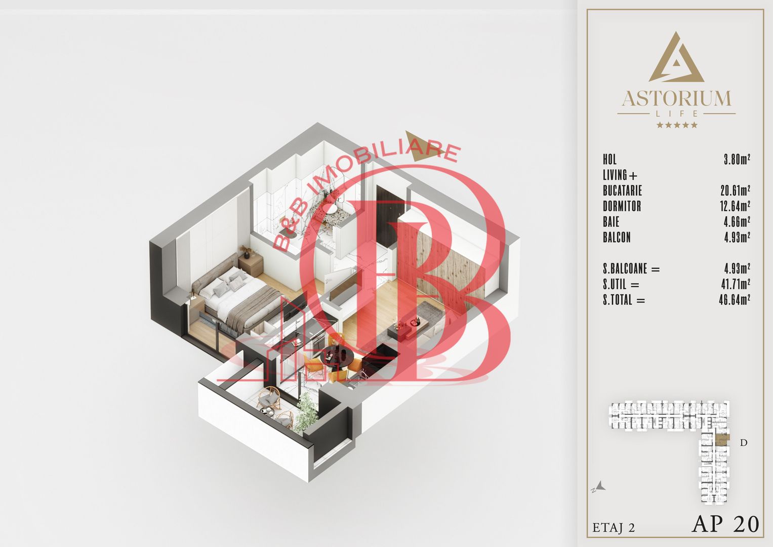 2 camere  proiect premium titan pallady - Schiță 5