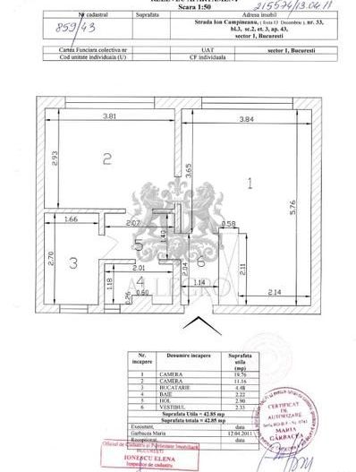 Sala Palatului | 2 Camere | Decomandat | - Schiță 39