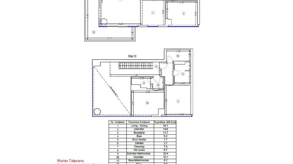 PENTHOUSE SPECTACULOS UpSite || 1.800.00+TVA || boxa si loc de parcare incluse - Schiță 36
