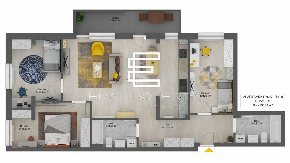 Apartament 4 camere  LA CHEIE-Doamna Stanca/Selimbar - Schiță 10