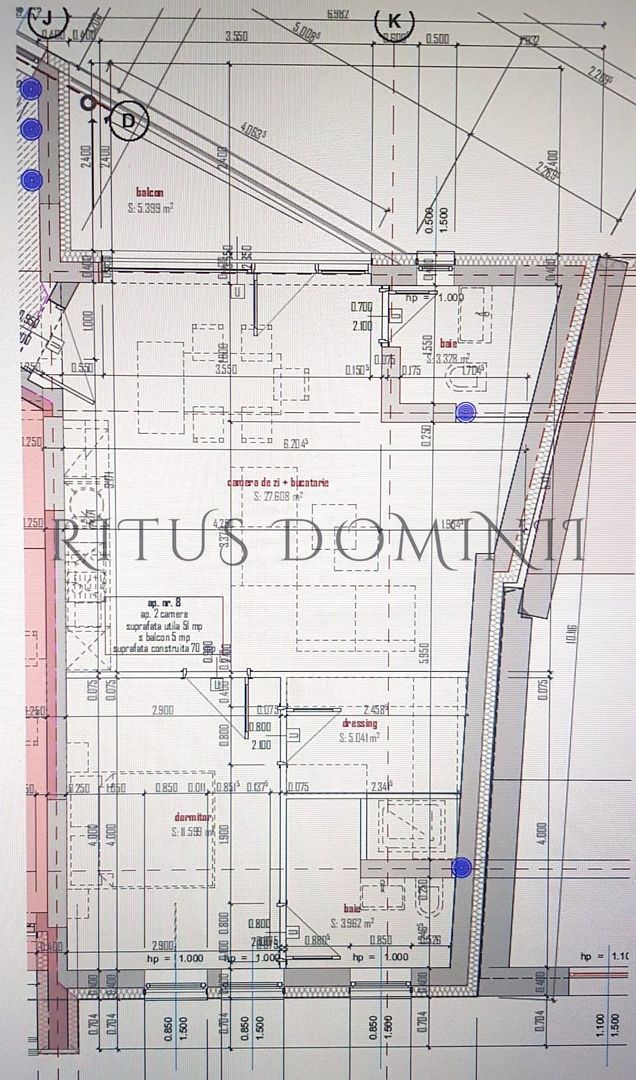 Apartament Ultracentral cu 2 camere,  Piata Unirii, 51mp Utili - Schiță 1