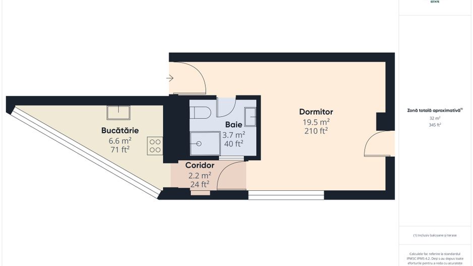 Apartament cu o cameră etaj 2 - Complex Studențesc - Timișoara - Poză 11