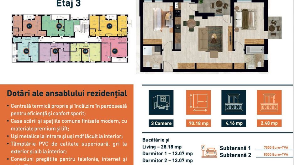 Ultimele apartamente disponibile, investitie sigura,  zona de top ! - Schiță 8