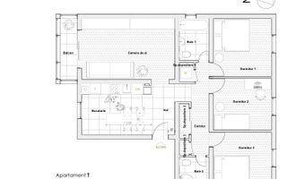 Apartament cu 4 camere decomandate, bd. Titulescu. - Schiță 3