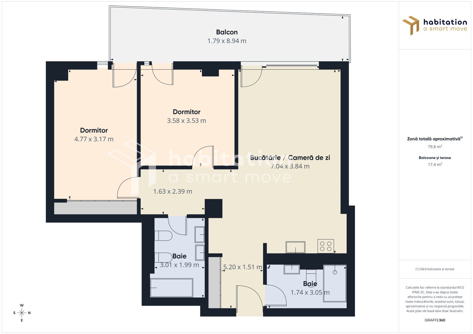 Tur virtual: 3 camere Monarch, stil de viață premium, parcare subteran - Poză 17