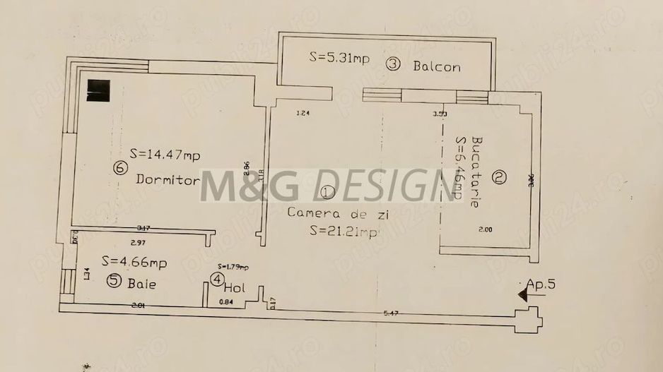 Apartament 2 camere Giroc etaj 2 - Schiță 10