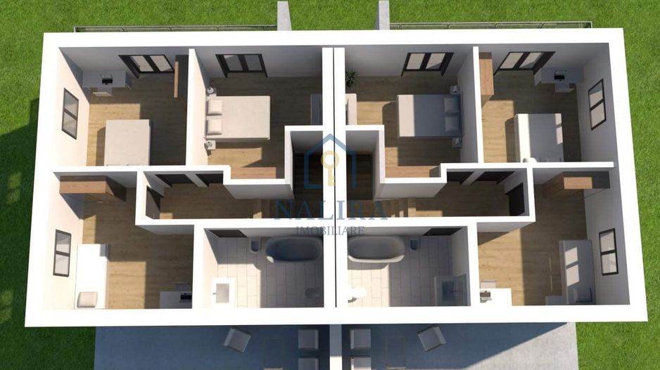 Duplex de vaznzare sat Sasar cartier nou de case spatioase - Poză 13