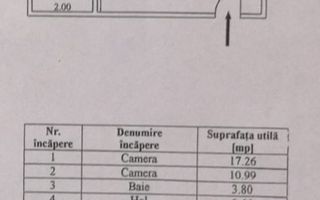 Berceni -Aurel Persu 2 camere mobilat utilat -loc de parcare - Schiță 2