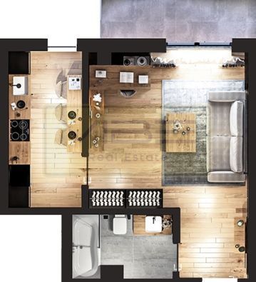 Apartament 1 camera Bugium-Mega Image - Poză 2