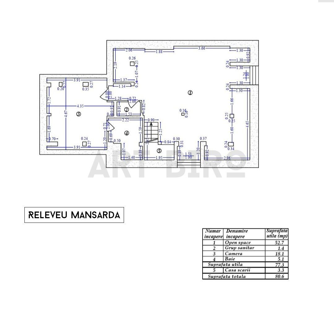 Zero comision, 160mp vila cu smochin B. Vacarescu, birou - comercial - Schiță 20