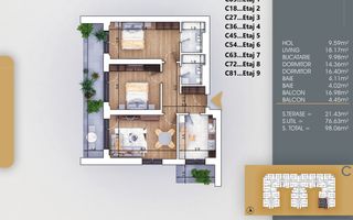 Apartament 3 camere-700m Metrou Nicolae Teclu-Sector 3 - Poză 2