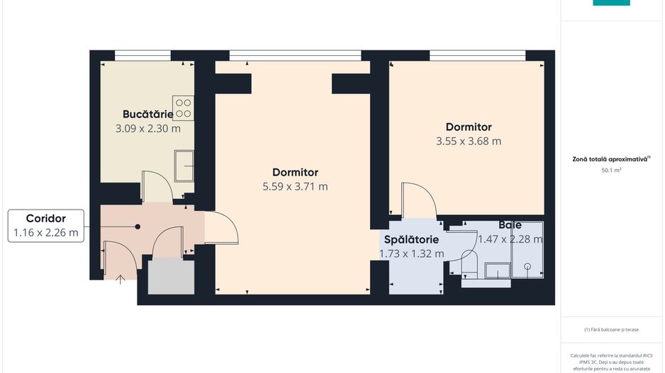 Apartament 2 camere  + garaj la Podgoria - Poză 8