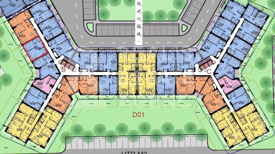 Apartament cu vedere spre lac,  50 mp, comision 0% - Schiță 7
