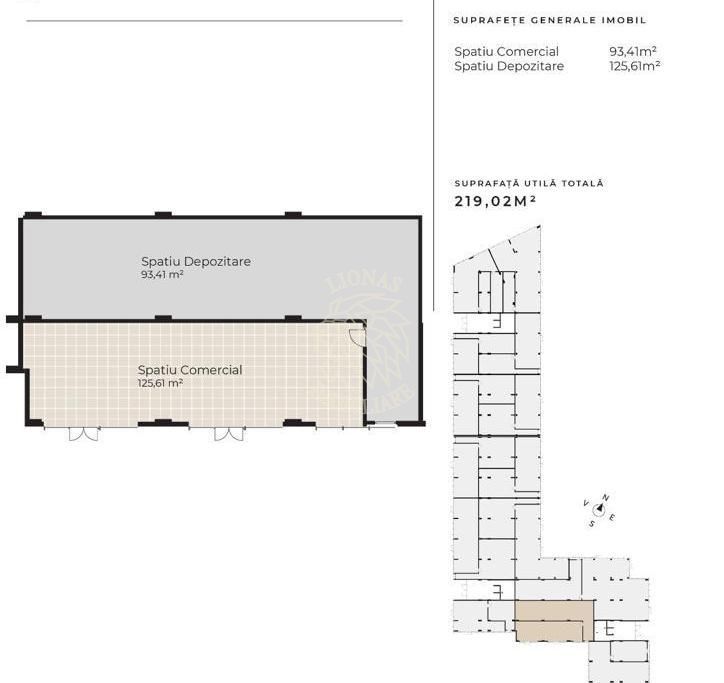 Spațiu comercial de vânzare,  219 mp, 2 intrări frontale Sopor, Cluj-Napoca - Poză 1