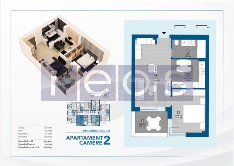 VANZARE 2 CAMERE | CITY POINT FAZA 2 | AVIATIEI | FINISAJE PREMIUM | - Poză 16