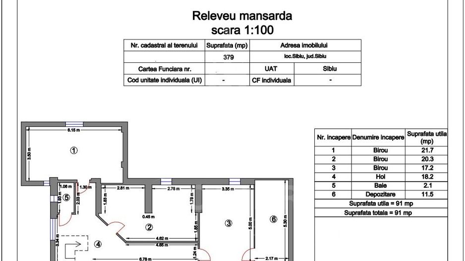 Spatiu pentru birouri sau alte activitati -zona ultracentala-201 mp - Schiță 13