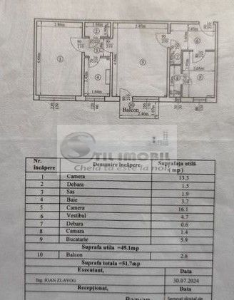 Apartament cu 2 camere - Podu Ros - etaj 2/4 - Fara Risc - Negociabil - Schiță 8