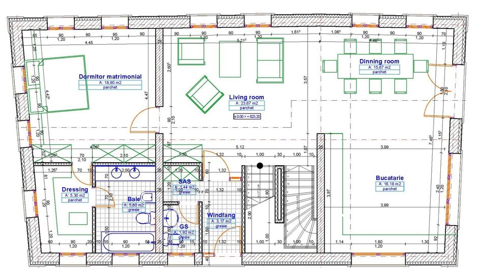 Casă modernă cu garaj și 4 dormitoare, aproape de Piața Sfatului - Schiță 32
