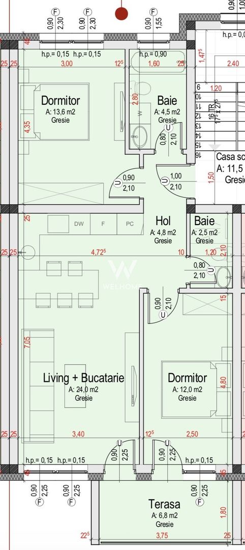 OFERTĂ! Apartament 3 camere cu grădină 50 mp - zona Vest, Sibiu - Poză 18