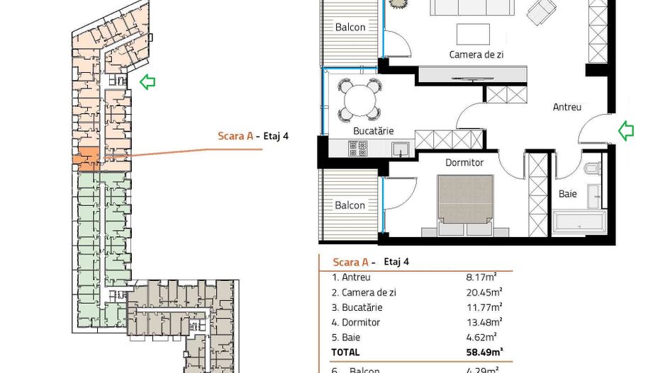 Apartament nou de vanzare 58 mp Soporului Comision 0% - Poză 6