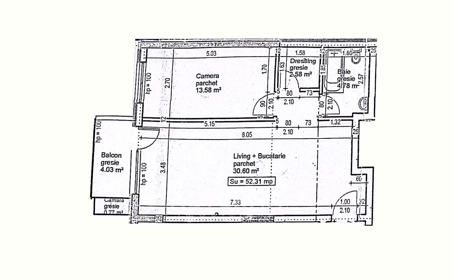 NOU! Apartamente cu 2-3 camere, semifinisat, balcon /terasa, zona VIVO - Poză 10