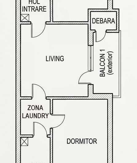 P 1228 - Apartament 2 camere în Târgu Mureș, Tudor - Schiță 11