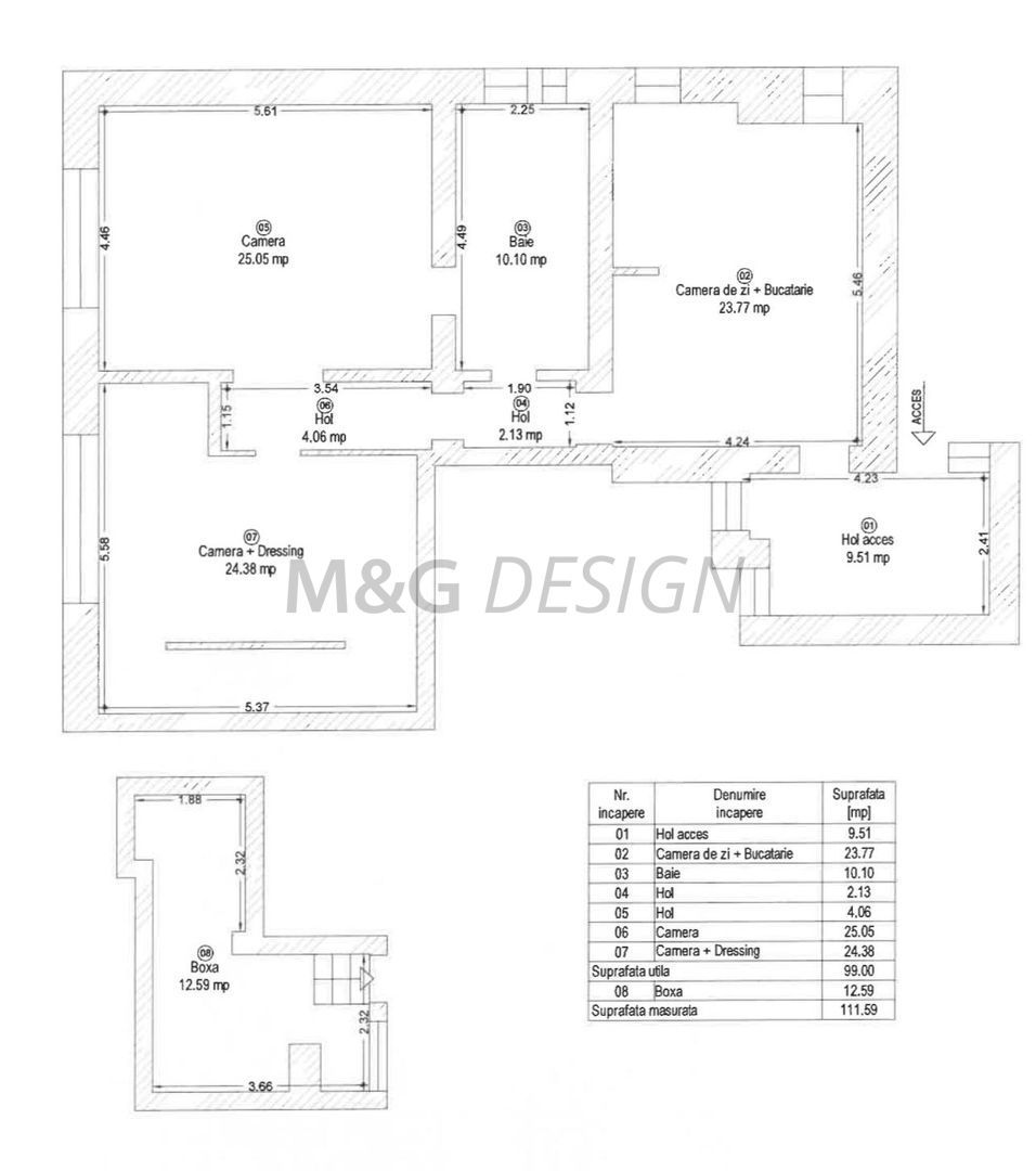 Apartament 110 mp utili ,  LUX  boxa , curte acces auto Balcescu - Poză 30