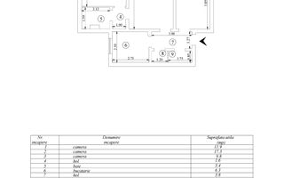 Ap 3 camere, SD, Podu Ros, et 3, 59.6 mp,mobilat si utilat- 140.000 € - Poză 8