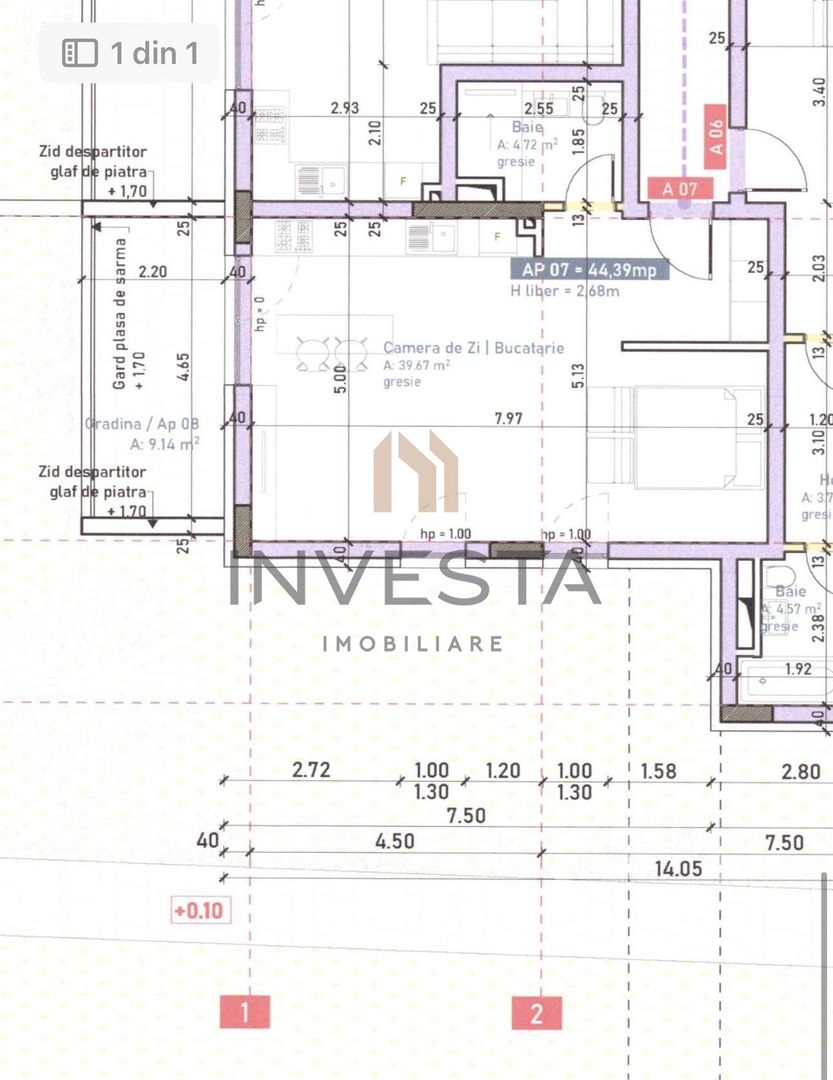 Apartamentin curs de finisare in ansamblu rezidentia exclusivist! - Schiță 7