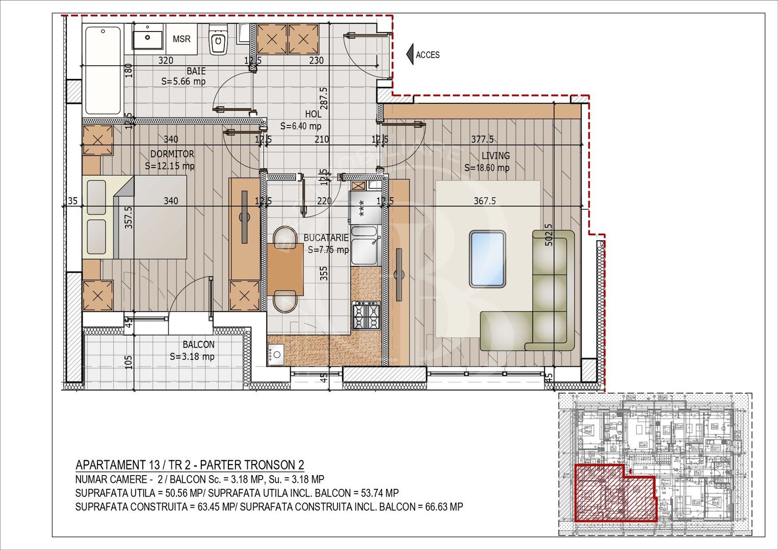 Apartament 2 camere Theodor Pallady Metrou Nicolae Teclu - Schiță 8