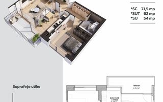 APARTAMENT 2 CAMERE | PROIECT DE TOP | AVIATIEI - Poză 11