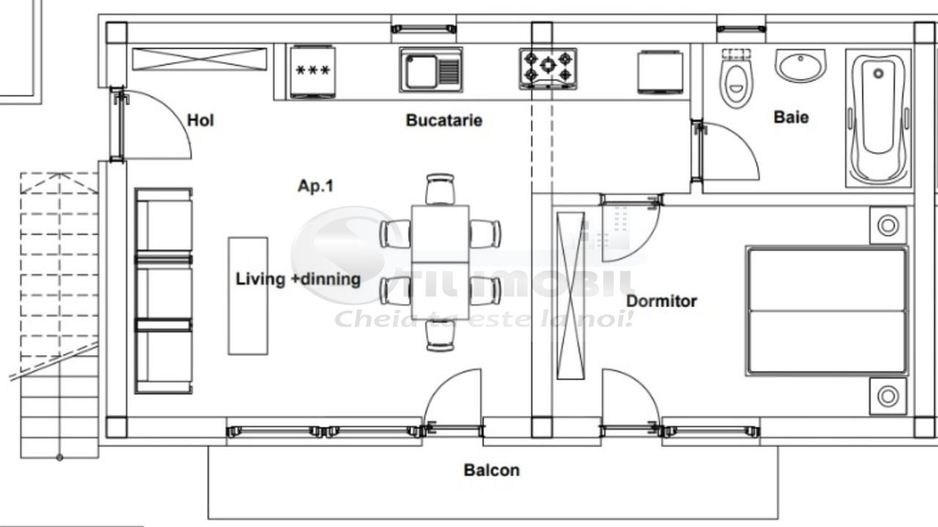 Apartament 2 camere, Valea Lupului-Rediu, 51mp, 0% comision - Poză 8