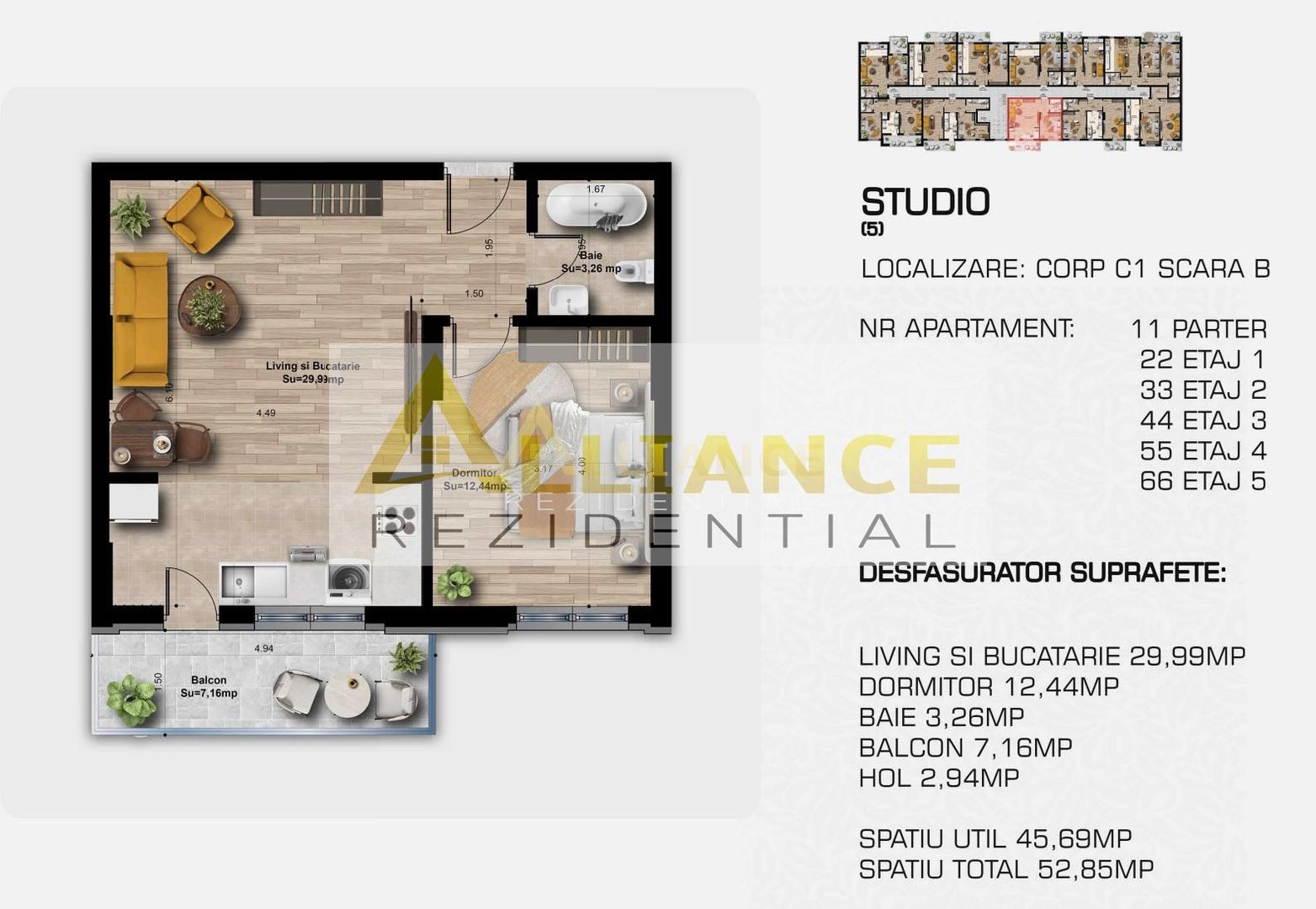 STUDIO PREMIUM DE VÂNZARE COMPLEX NOU, 5 MINUTE METROU BERCENI - Poză 7