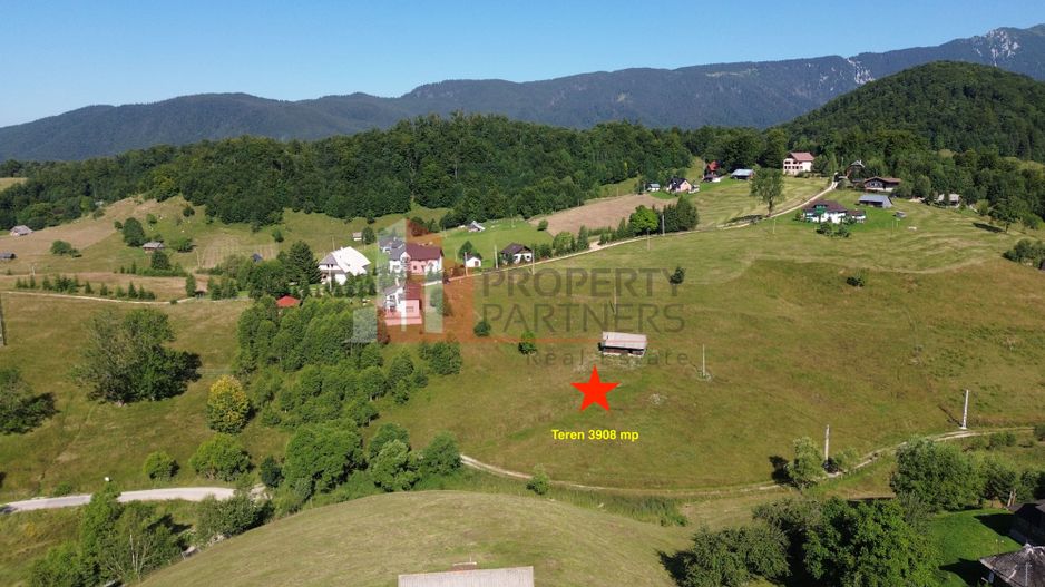 Teren intravilan 3.908 mp în Ciocanu – vedere panoramică spre Munții Bucegi - Poză 2