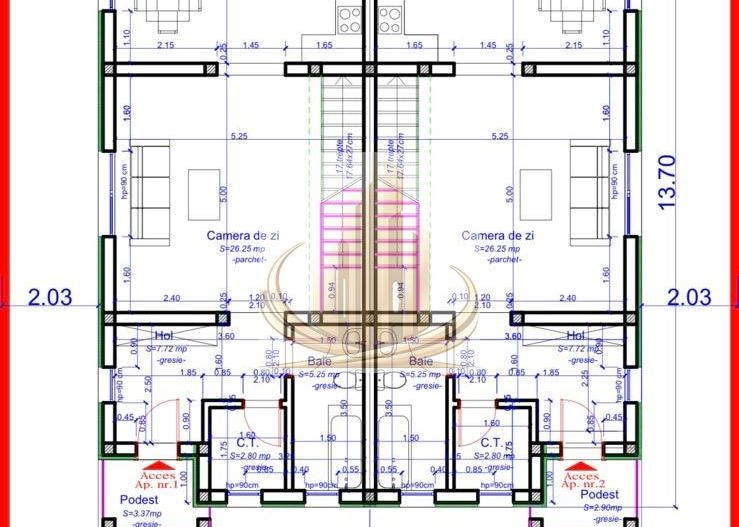 Casa in stil mediteranean, ultrafinisată 5 camere, 3 bai + curte. - Schiță 36