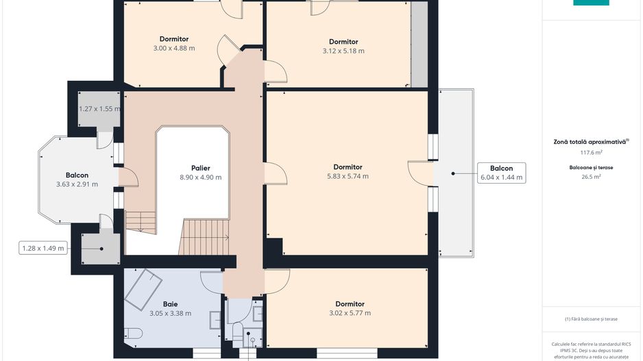 Vilă 343 mp utili, teren 600 mp, Oncea – Oradea - Poză 36