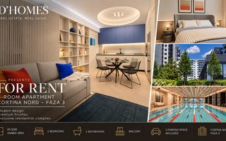 Chirie I Apartament 3 Camere | Cortina North I  Vedere Interioară - Poză 1