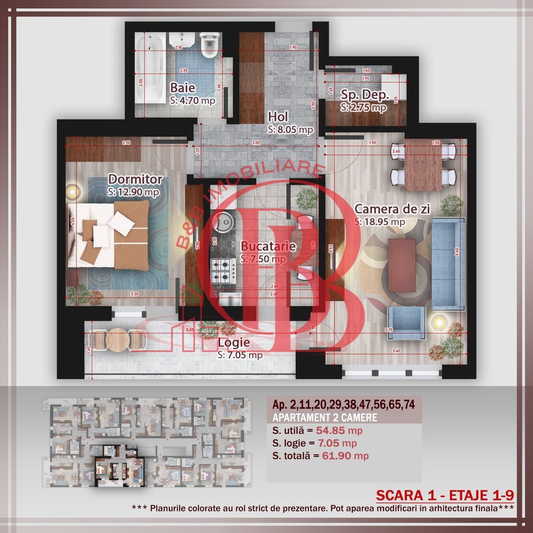 2 camere cu spatiu de depozitare Titan Pallady Metrou Nicolae Teclu - Schiță 1