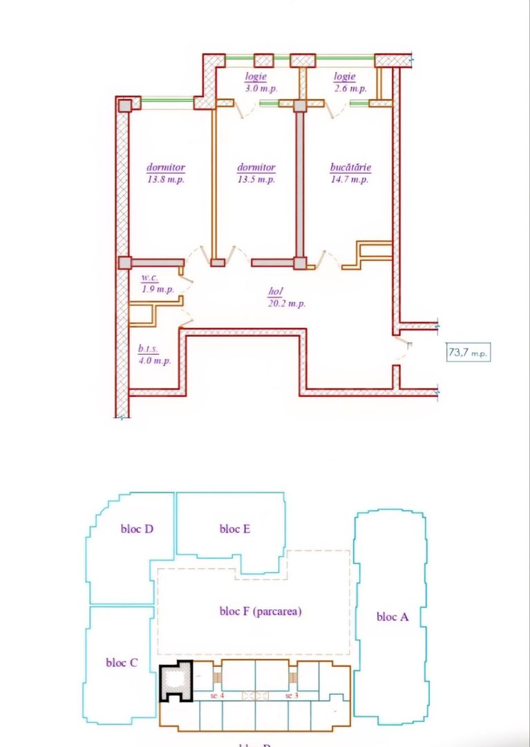 Vânzare, apartament, 2 camere, strada Cartușa, Durlești - Poză 2