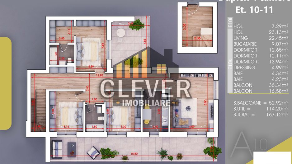 Apartament 4 Camere-Scara Interioara-Metrou Nicolae Teclu - Poză 1