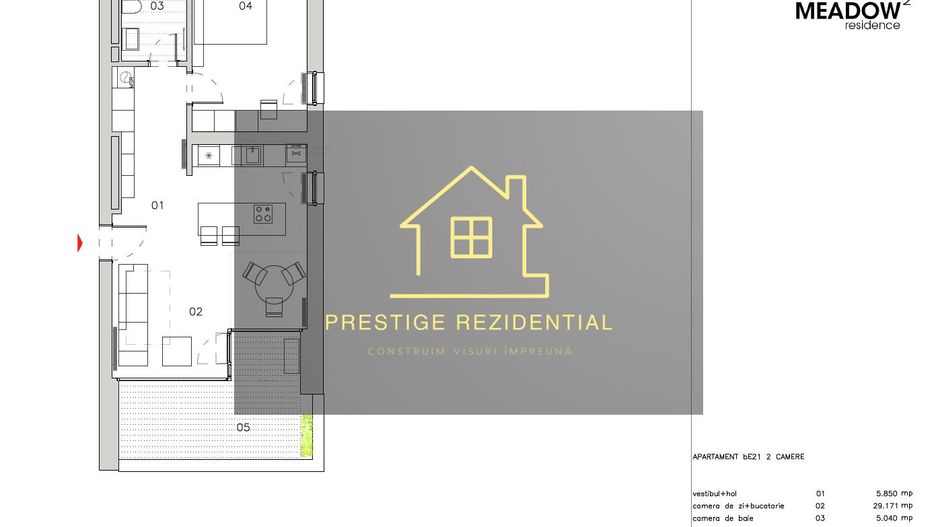 Ap.deosebit cu terasa mare, finalizat, Metrou, zona de vile - Poză 6