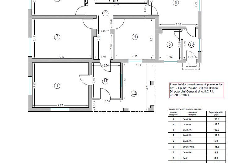 Casa demolabila cu teren 680mp deschidere 20.10ml Sisesti-Vatra Noua - Schiță 5