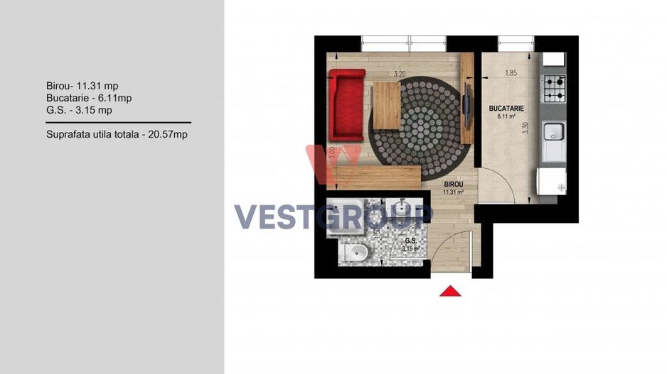 Apartament 2 camereDirect Dezvoltator Weiner 12 Residence Militari - Poză 18