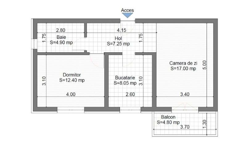 Ap. 2 camere dec INTABULAT 55mp+ loc de parcare V. Lupului 89900 euro - Poză 5