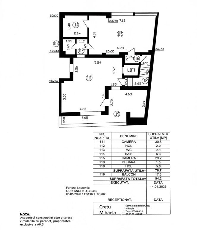OPORTUNITATE | IMOBIL D+P+4 | 5 APARTAMENTE | LOCURI DE PARCARE - Schiță 5