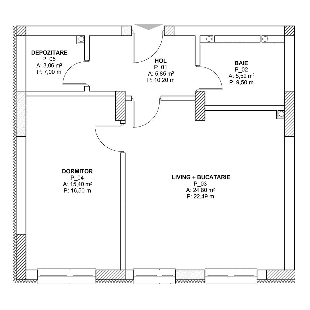 Apartament 2 Camere | Ivory Residence | Terasă | Parcare Acoperită Inclusă - Schiță 10
