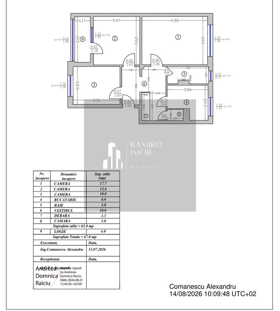 3 camere 5 minute METROU 1 DECEMBRIE/decomandat/centrala - Poză 6