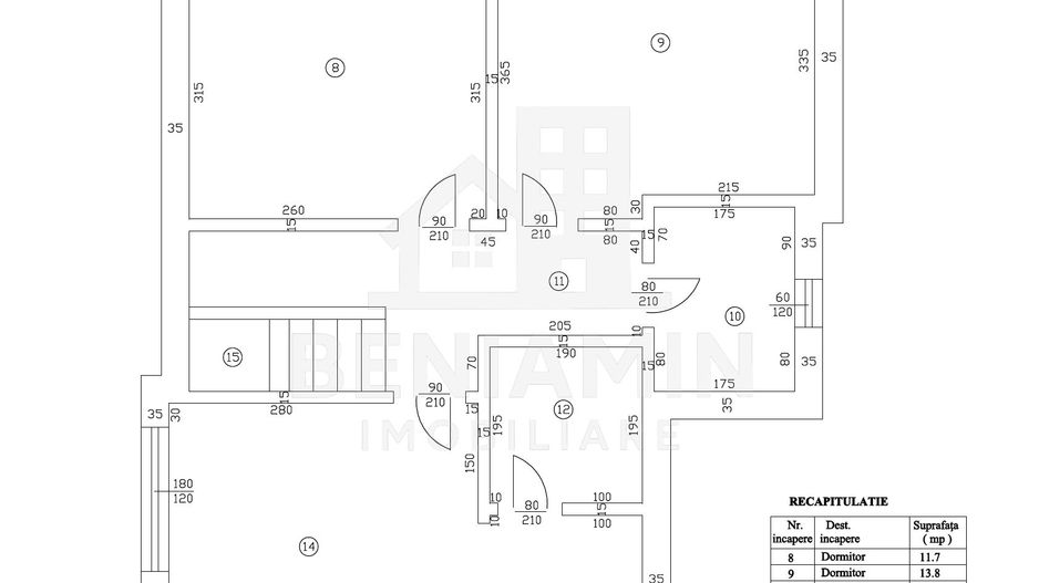 Casa P+1 Living-Bucatarie-3 Dormitoare-Toate utilitatile-Disponibila - Schiță 11