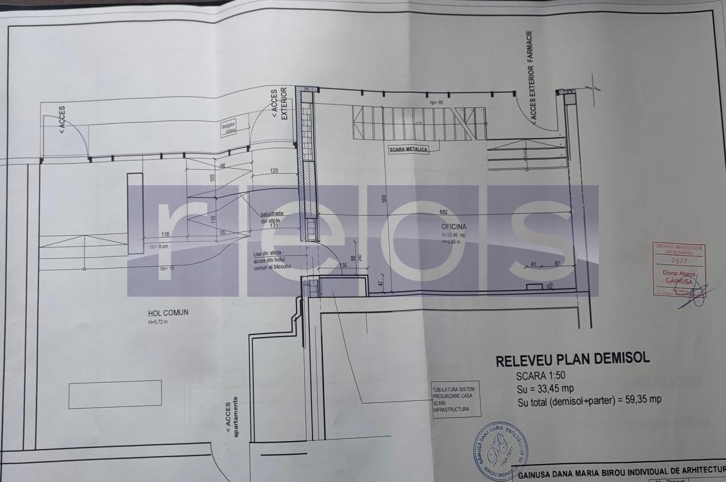 INCHIRIERE SPATIU COMERCIAL | PARTER+ETAJ 1 | HERASTRAU | 60MP | - Schiță 9